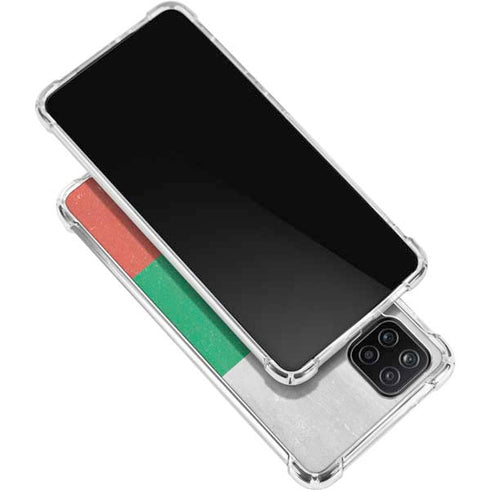Bulgarian Flag Distressed Galaxy A12 Clear Case